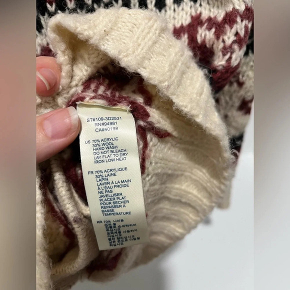 Heritage 1981 wool blend Knit cardigan Sweater with wooden buttons and pockets L - Picture 9 of 9